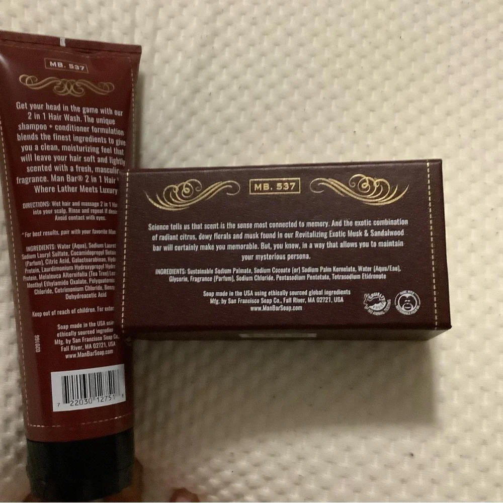 SAN FRANCISCO SOAP COMPANY Musk+ Sandalwood Man Shampoo +Conditional + Soap